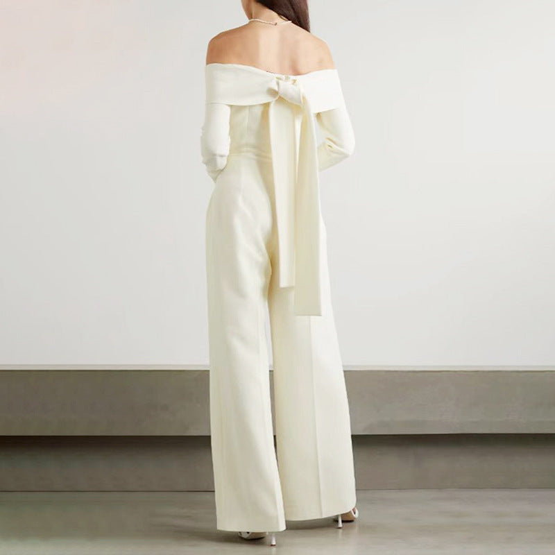 Women's Off-Shoulder Wide-Leg Jumpsuit