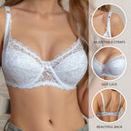 Women's Lace Underwire Minimizer Bra
