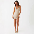 Women's Satin Backless Dress