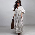 Printed Robe Maxi Dress