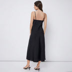 Women's Satin Cowl-Neck Cami Maxi Dress