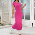Women's Backless Cutout Sleeveless Split Dress