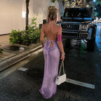 Women's Backless Halter Dress