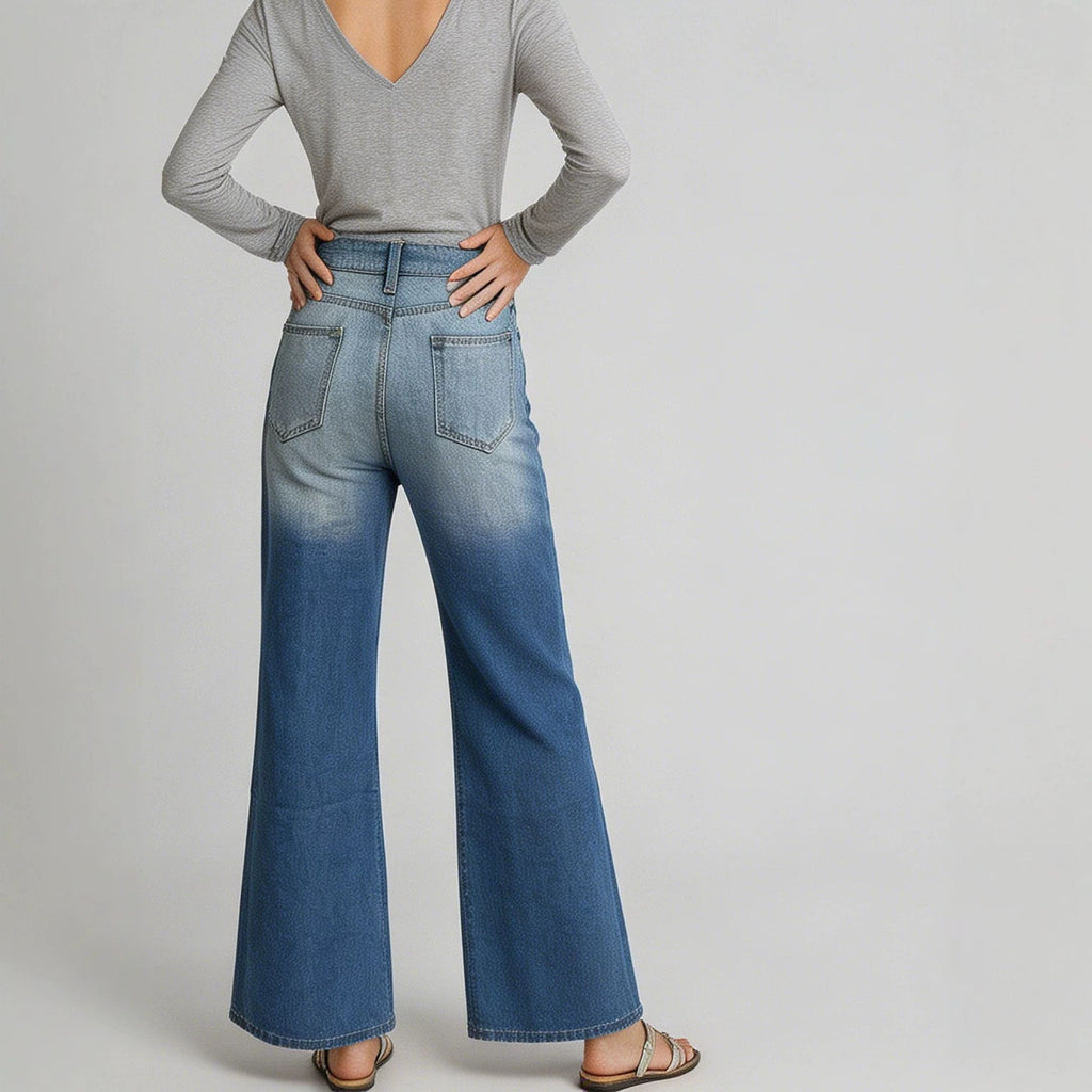 Washed Straight All Matching Slimming Draping Office Women