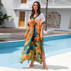 Rayon Printed Cover Up Swimwear