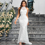 Women's Lace Backless Dress