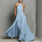 Summer Lady Sexy Minimalist Halter Backless Dress