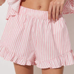 Striped Cardigan Top & Shorts Set