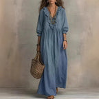 Women's Striped Ruffled Dress