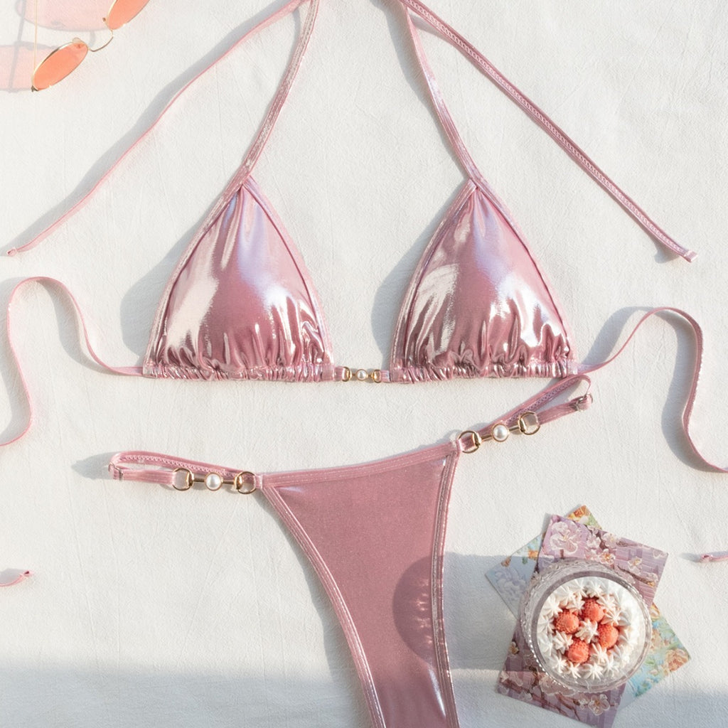 Split Backless Bikini Swimwear
