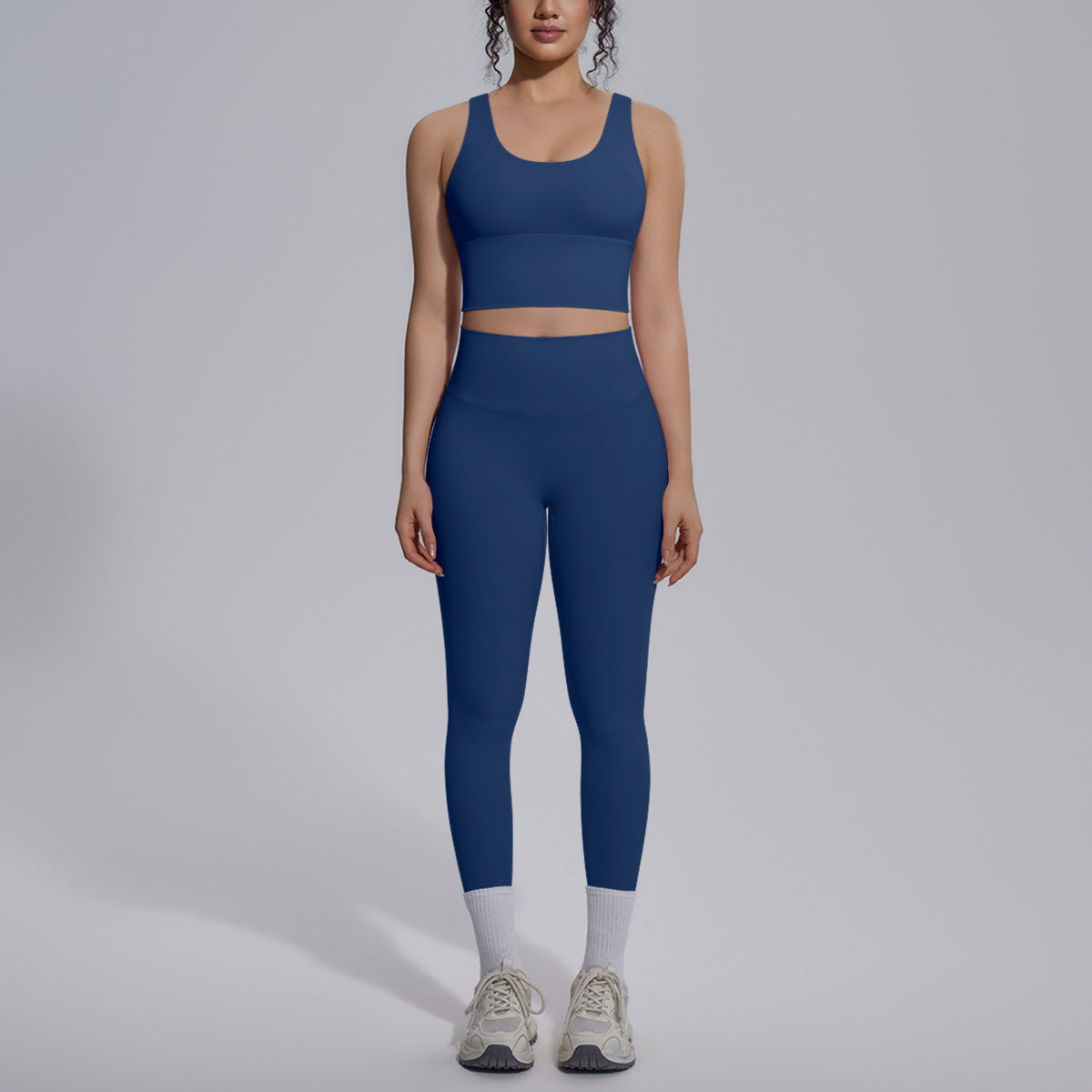 Women Nude Feel No Embarrassment Line Sports Trousers Sexy V neck Beauty Back Running Fitness Pants Yoga Set