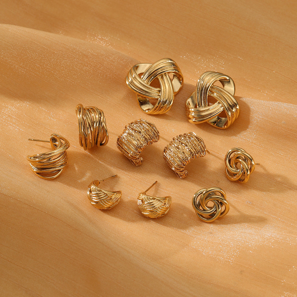 Winding Geometric Earrings