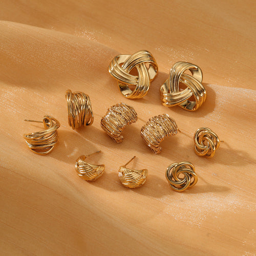 Winding Geometric Earrings