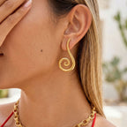 Women's Geometric Spiral Stud Earrings