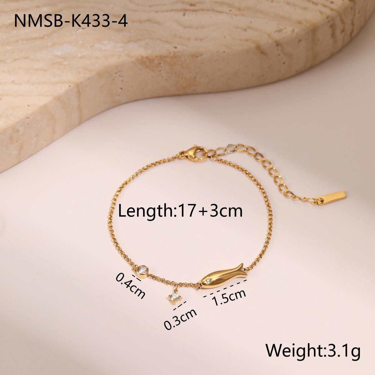Gold Fish Bracelet