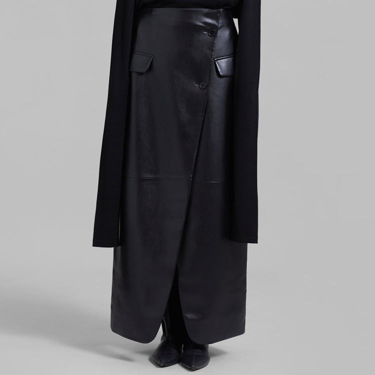 Faux Leather Maxi Skirt