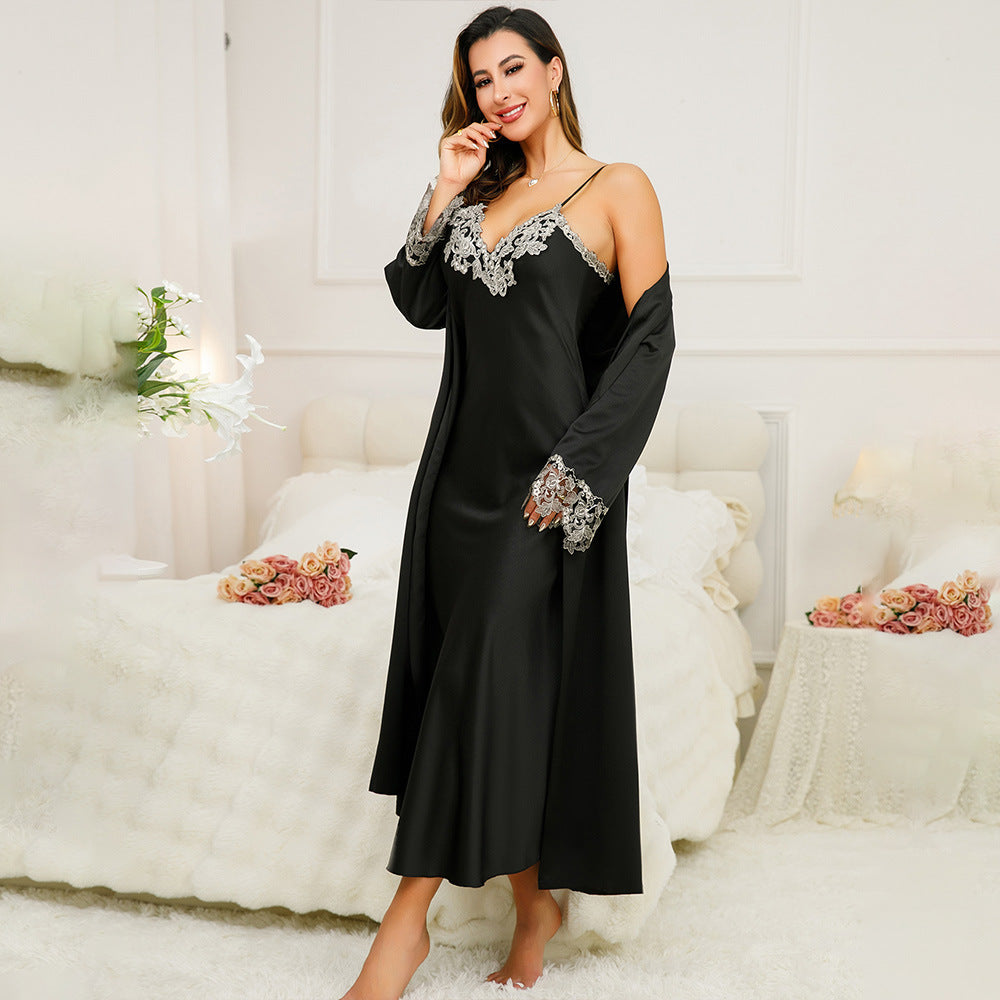 Artificial Silk Pajamas Lingerie