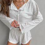 White Knitted Pajamas Lingerie