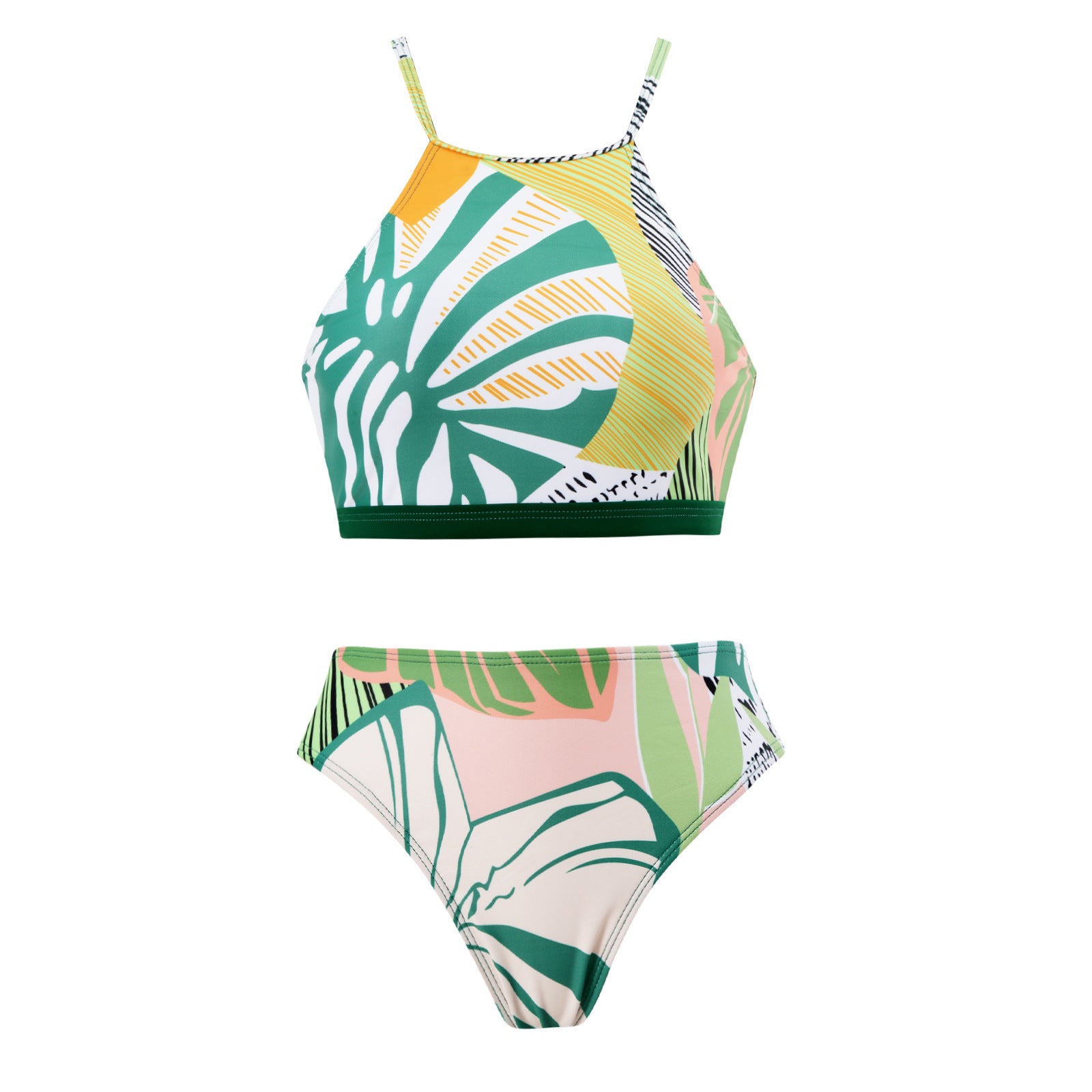 Retro Conservative One-piece Swimwear