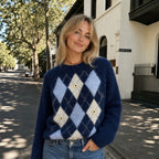Women's Floral Jacquard Knit Sweater
