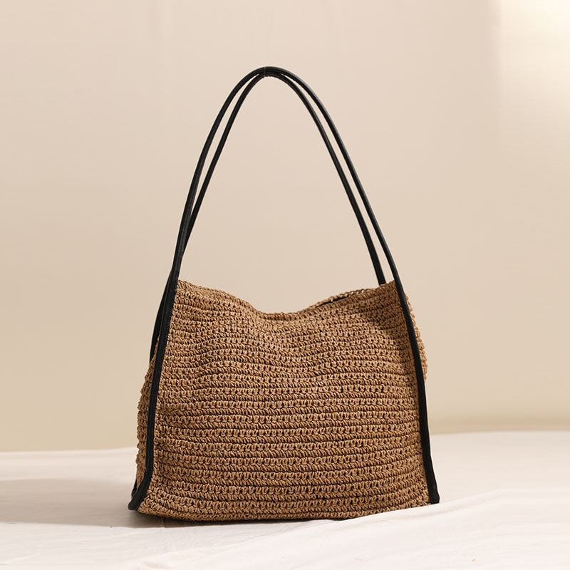 Women's French Straw Shoulder Bag