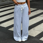 Women's Drawstring Wide-Leg Sweatpants