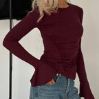 Women's Long-Sleeve Asymmetric T-Shirt