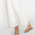 Women's Linen Cutout Cami Midi Dress
