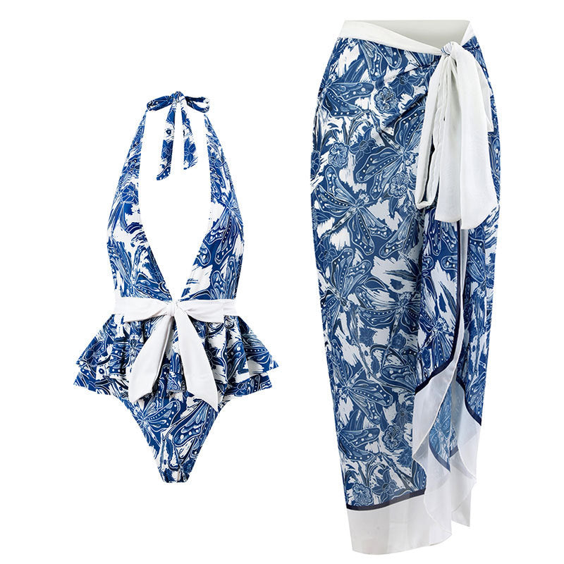 Skinny Slimming One-piece Swimwear