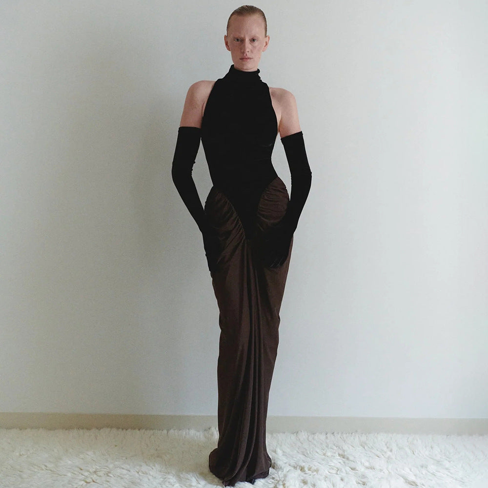 Women's Backless Halter Dress