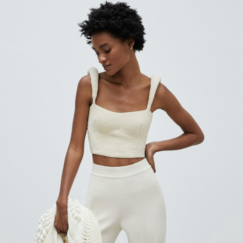 Women's Women's's Backless Top Knitted Dehaired
