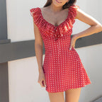 Women's Polka Dot Sleeveless Dress
