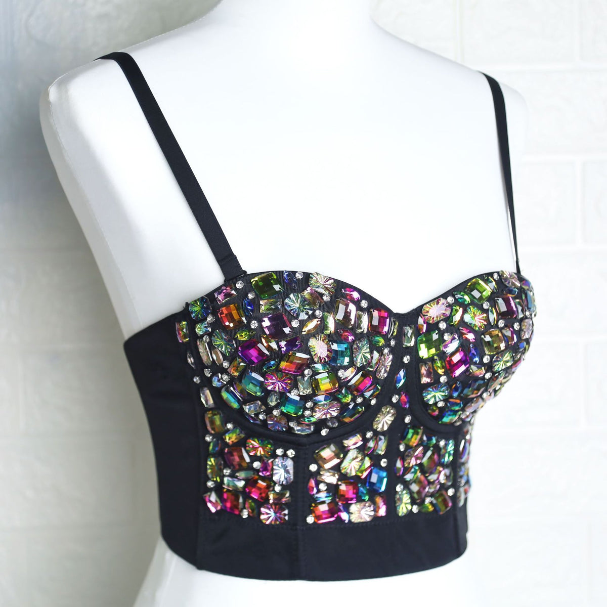 Women's Rhinestone Beaded Tube Top