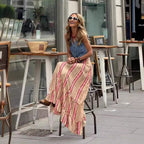 Internet Celebrity Embellished Ruffled Big Hem Skirt