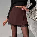 Spring Summer Arrival Design Lace Ruffled Short Work Pant Women Anti Emptied Pantskirt Shorts