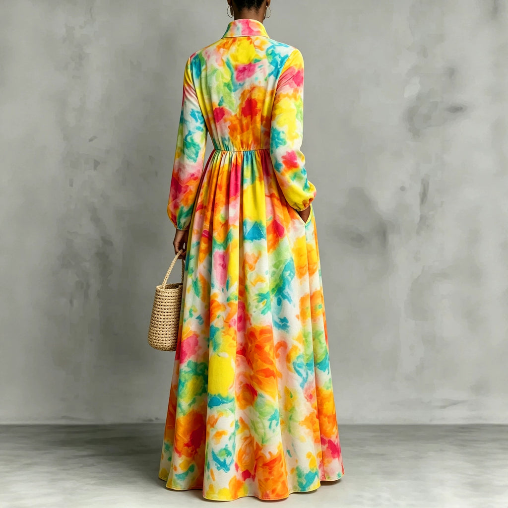 Women's Floral Print Shirt Dress