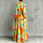 Women's Floral Print Shirt Dress
