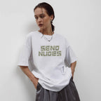 Women's Simple Printed T Shirt Women Summer Loose Round Neck Cotton Short Sleeve Top