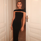 Off-Shoulder Backless Bodycon Maxi Dress