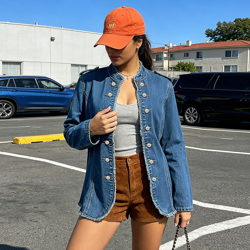Women's Long-Sleeve Denim Jacket