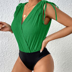Contrast Color Sleeveless Jumpsuit for Women