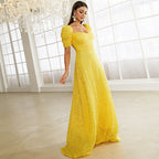 Women's Slim Fit Catwalk Flash Short Sleeved Fishtail Dress