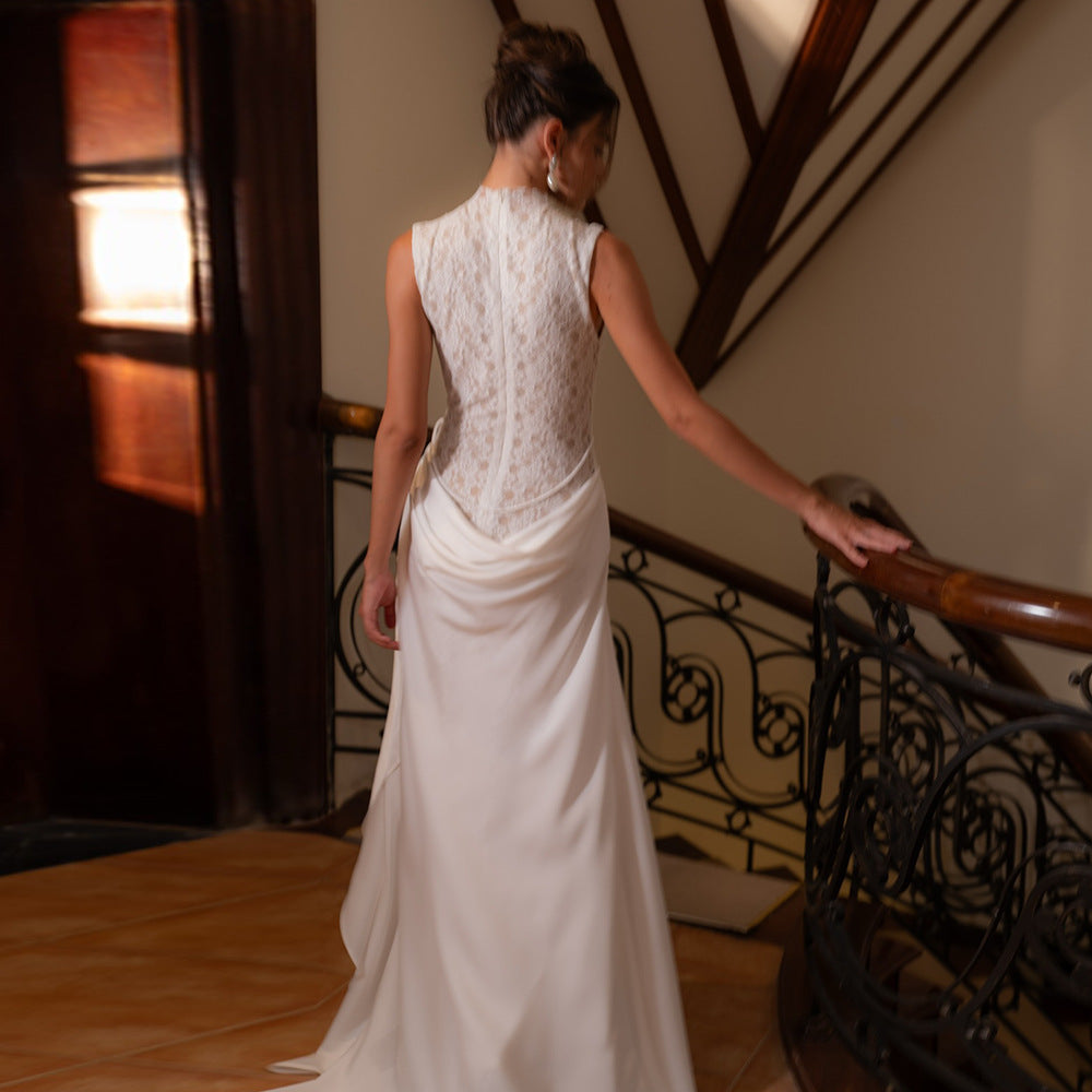's Dress Floral Maxi Dress Lace Dress Evening Gown Sleeveless