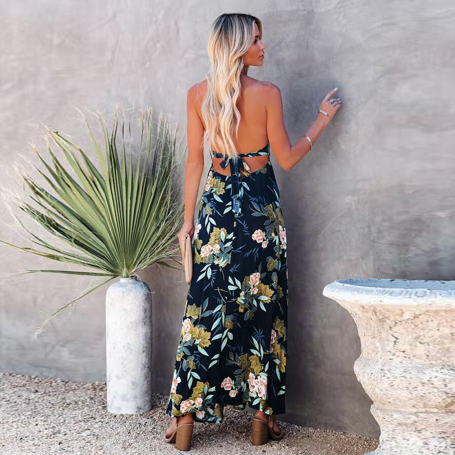 Women's Popular Dress Sexy Backless Large Swing Dress For Women