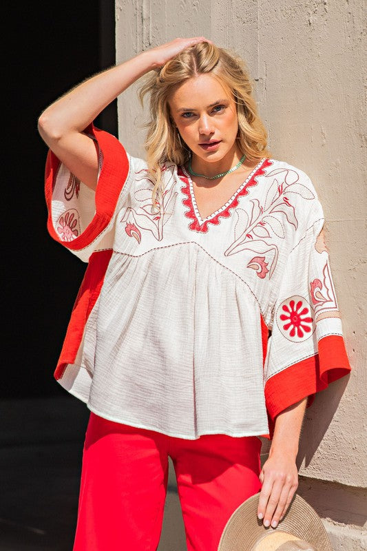 White and red