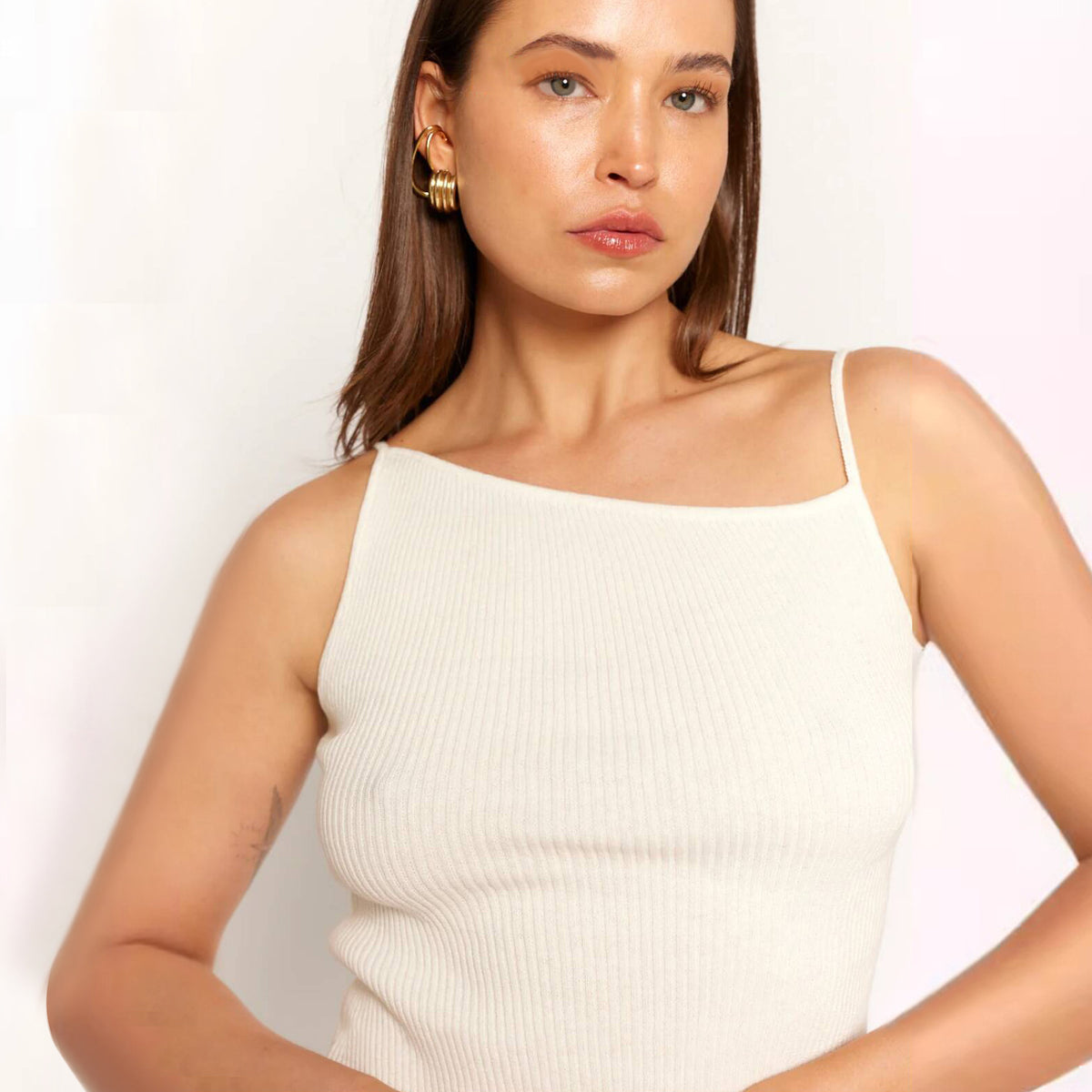 Women's 's Top Dehaired Angora Casual T-Shirt Vest