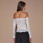 White Off-Shoulder Lace Top