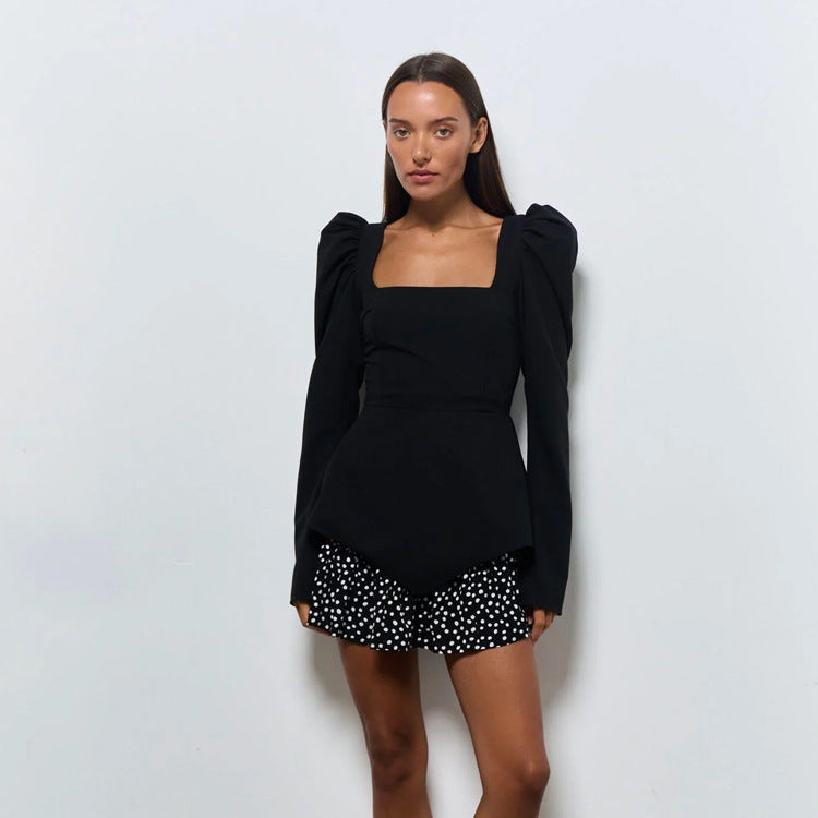 Faux Two-Piece A-Line Dress