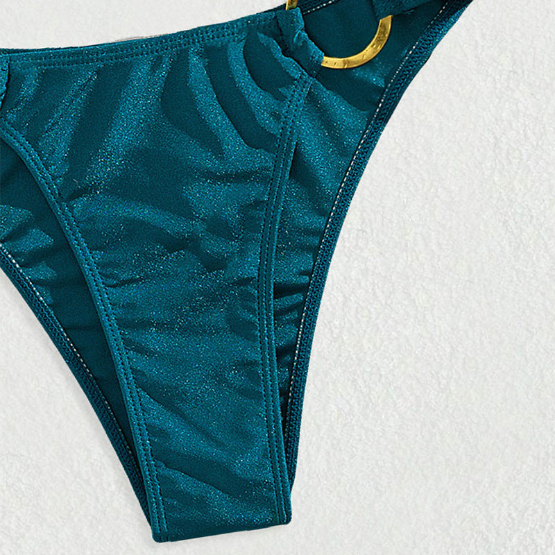 Solid Color Bikini Swimwear