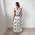 Women's Print Sling Wide Leg Top